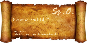 Szencz Odiló névjegykártya